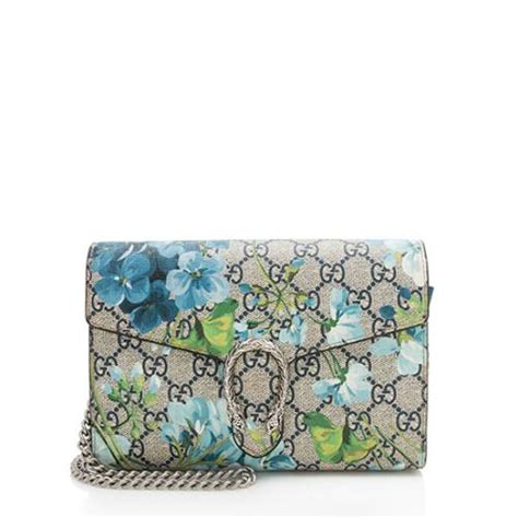 Gucci Gg Supreme Blooms Dionysus Chain Wallet 